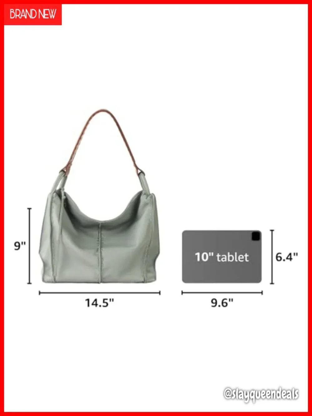 Hobo Purse Large Leather Handbag Travel Zipper Pocket